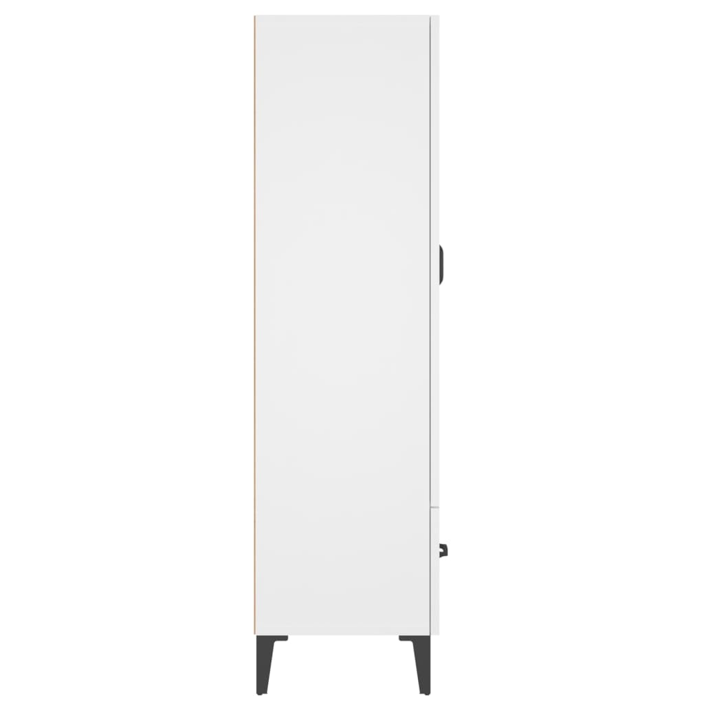 Hoge Kast 70X31X115 Cm Bewerkt Hout Wit
