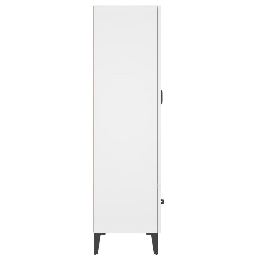 Hoge Kast 70X31X115 Cm Bewerkt Hout Wit