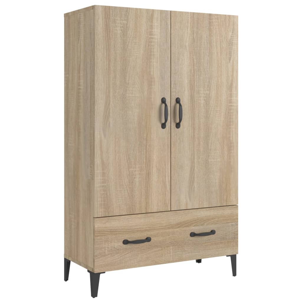 Hoge Kast 70X31X115 Cm Bewerkt Hout Sonoma Eikenkleurig