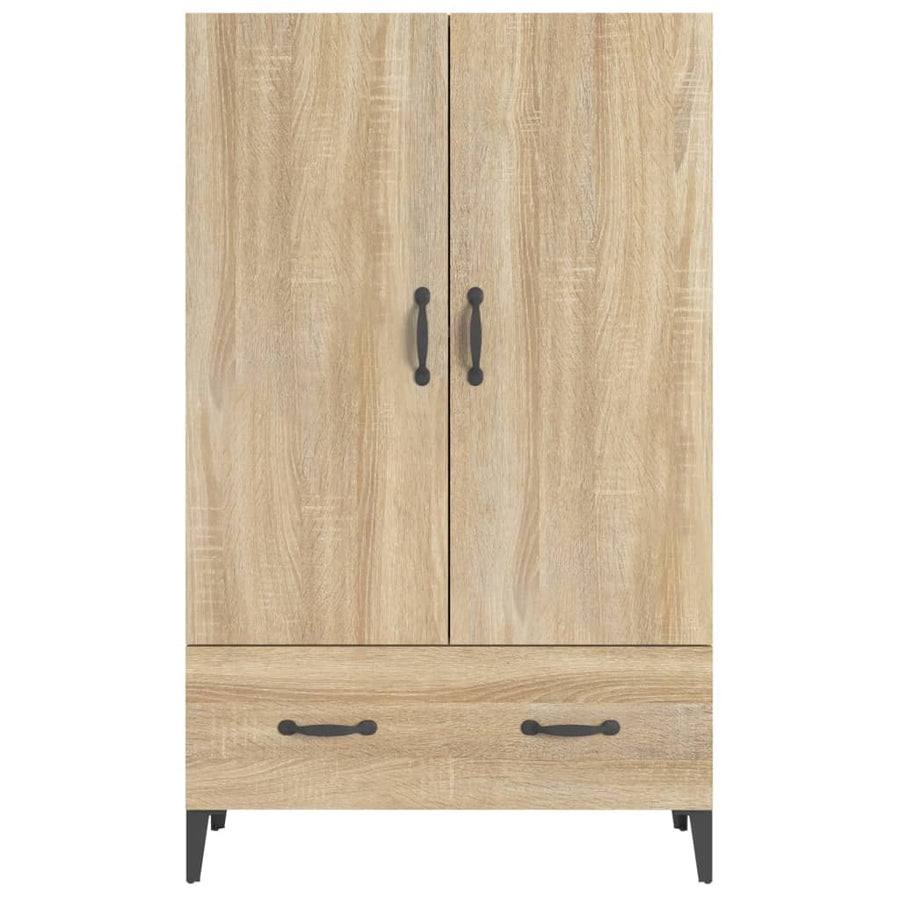 Hoge Kast 70X31X115 Cm Bewerkt Hout Sonoma Eikenkleurig