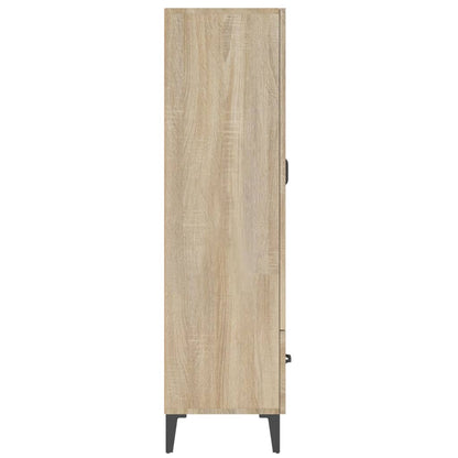Hoge Kast 70X31X115 Cm Bewerkt Hout Sonoma Eikenkleurig