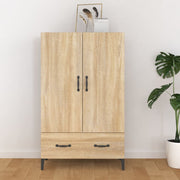 Hoge kast 70x31x115 cm bewerkt hout sonoma eiken