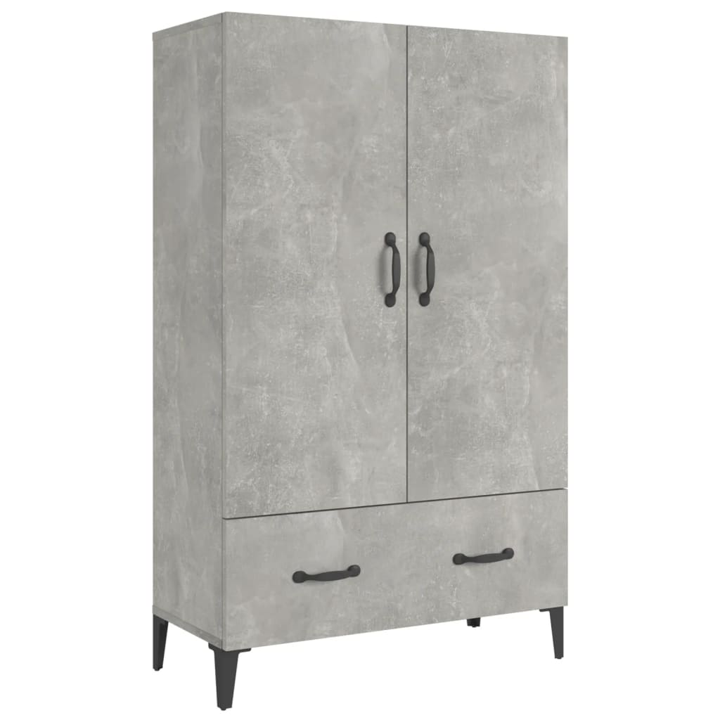 Hoge Kast 70X31X115 Cm Bewerkt Hout Betongrijs