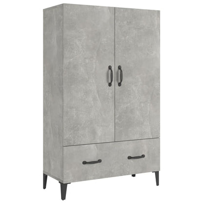 Hoge Kast 70X31X115 Cm Bewerkt Hout Betongrijs