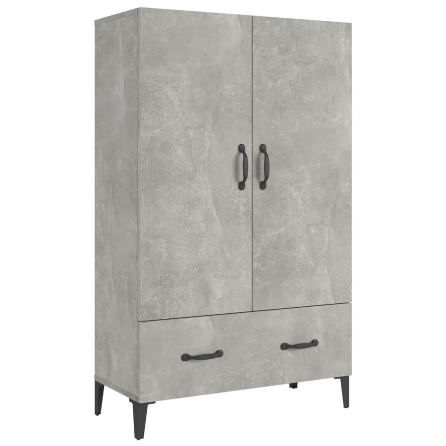 Hoge Kast 70X31X115 Cm Bewerkt Hout Betongrijs
