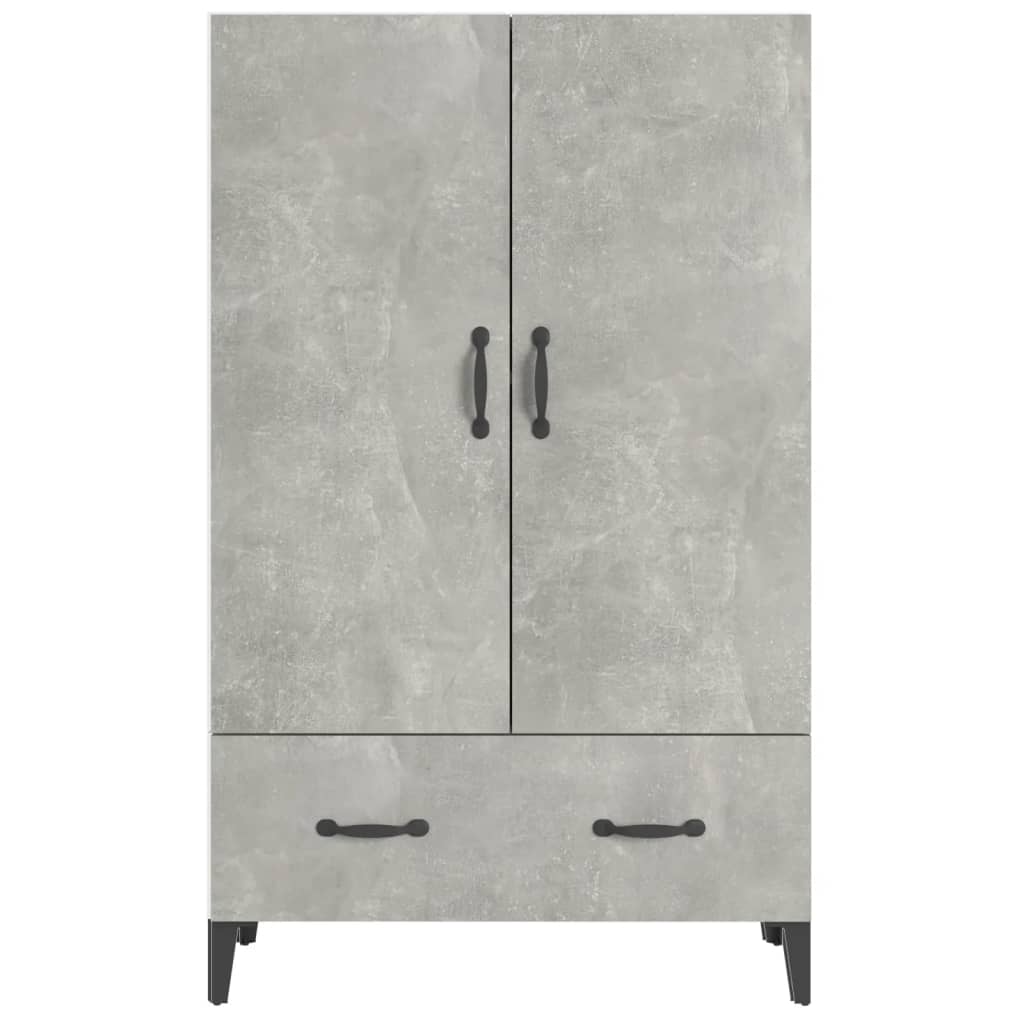 Hoge Kast 70X31X115 Cm Bewerkt Hout Betongrijs
