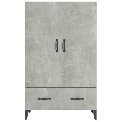 Hoge Kast 70X31X115 Cm Bewerkt Hout Betongrijs