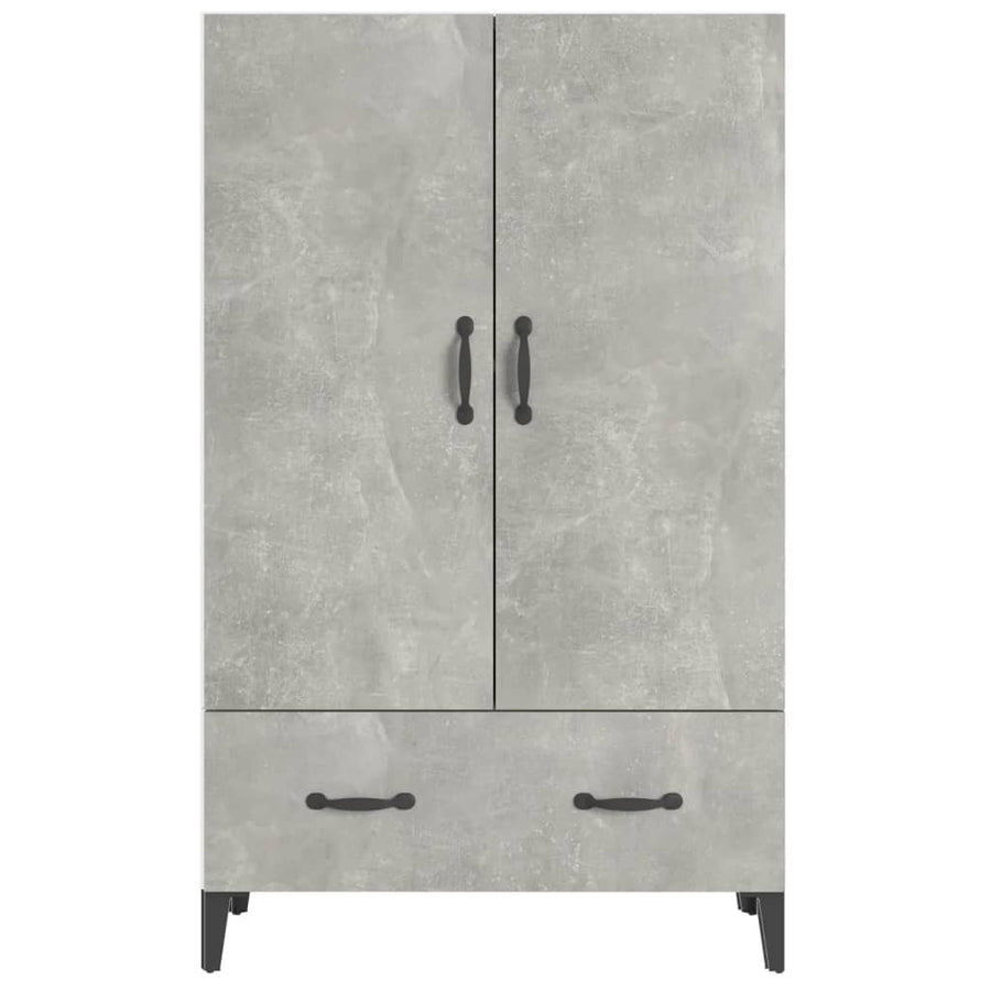 Hoge Kast 70X31X115 Cm Bewerkt Hout Betongrijs