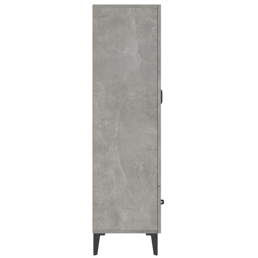 Hoge Kast 70X31X115 Cm Bewerkt Hout Betongrijs