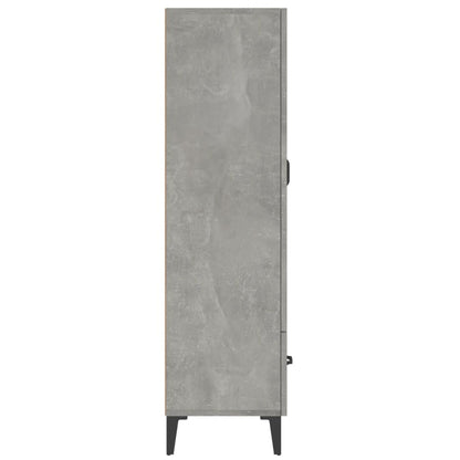 Hoge Kast 70X31X115 Cm Bewerkt Hout Betongrijs