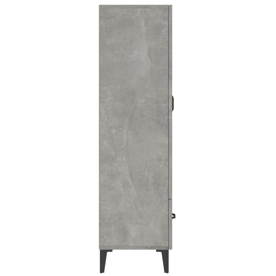 Hoge Kast 70X31X115 Cm Bewerkt Hout Betongrijs