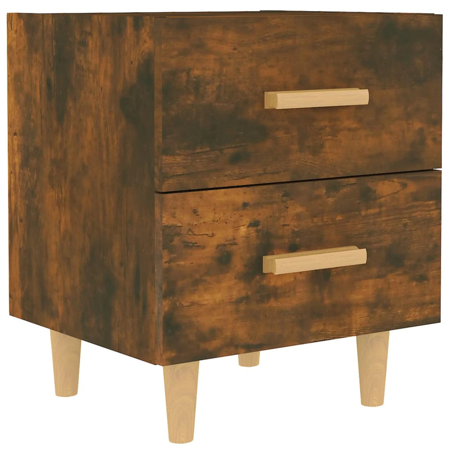 Nachtkastje 40X35X47,5 Cm Kleurig 1 Gerookt eiken