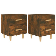 Nachtkastjes 40X35X47,5 Cm Kleurig 2 Gerookt eiken