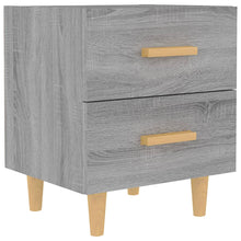 Nachtkastje 40X35X47,5 Cm Eikenkleurig 1 Grijs sonoma