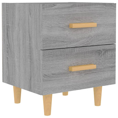 Nachtkastje 40X35X47,5 Cm Eikenkleurig 1 Grijs sonoma