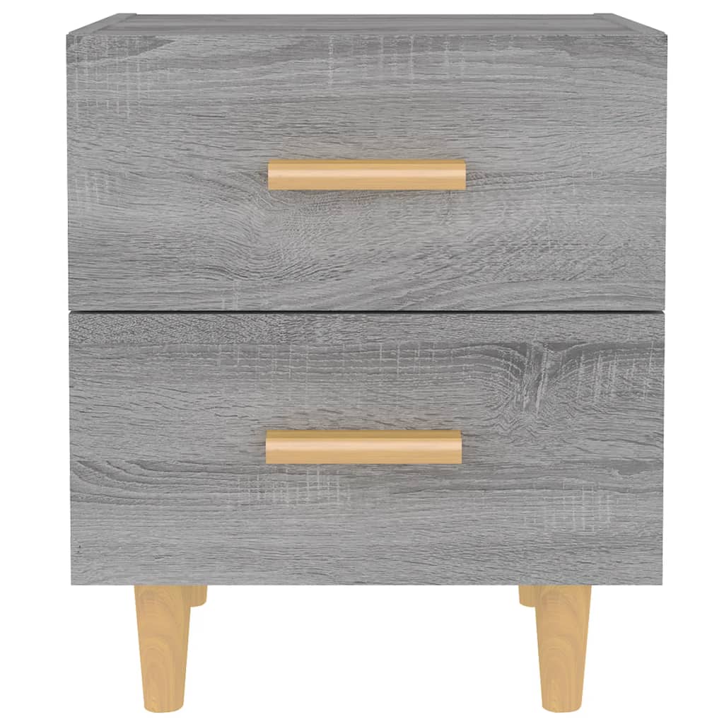 Nachtkastje 40X35X47,5 Cm Eikenkleurig 1 Grijs sonoma
