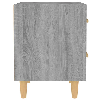 Nachtkastje 40X35X47,5 Cm Eikenkleurig 1 Grijs sonoma