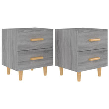 Nachtkastjes 40X35X47,5 Cm Eikenkleurig 2 Grijs sonoma