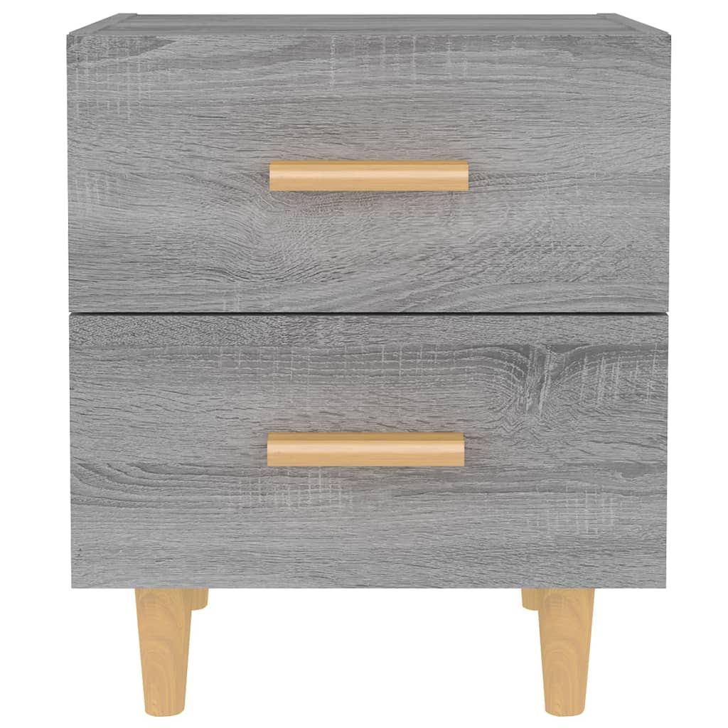 Nachtkastjes 40X35X47,5 Cm Eikenkleurig 2 Grijs sonoma