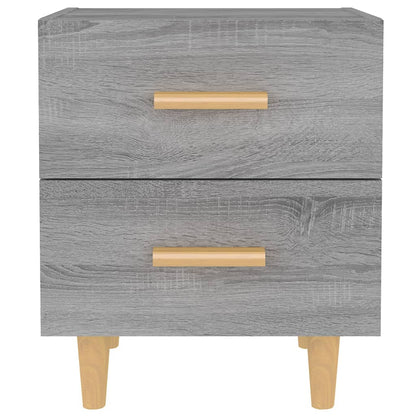 Nachtkastjes 40X35X47,5 Cm Eikenkleurig 2 Grijs sonoma