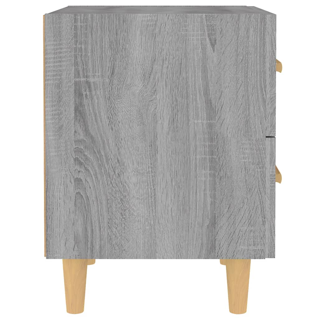 Nachtkastjes 40X35X47,5 Cm Eikenkleurig 2 Grijs sonoma