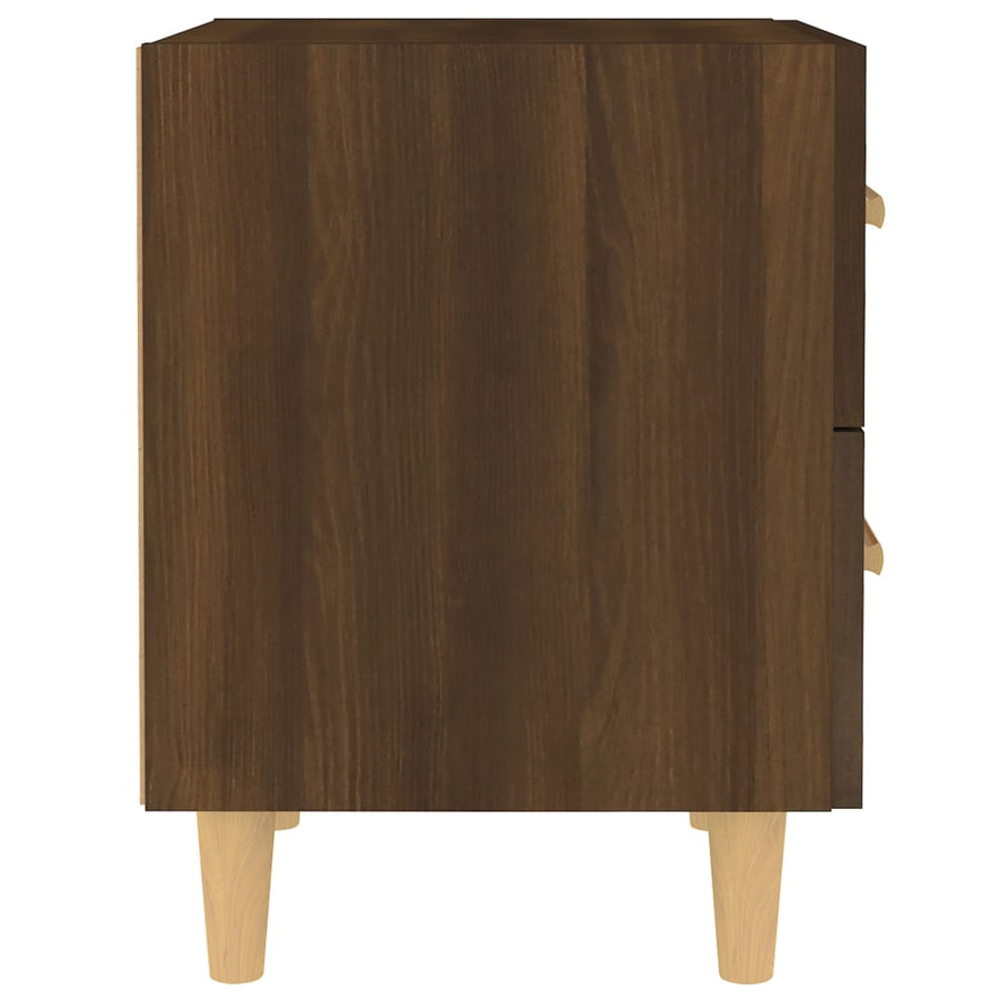 Nachtkastjes 40X35X47,5 Cm Bruineikenkleurig 2 bruin eikenkleur