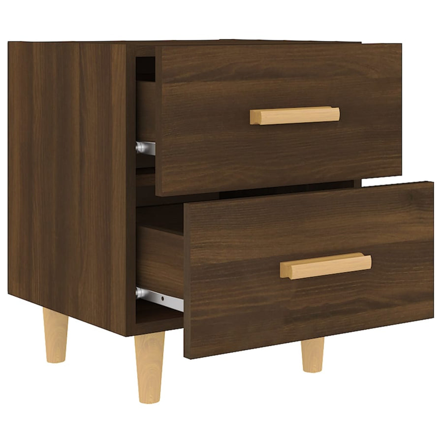 Nachtkastjes 40X35X47,5 Cm Bruineikenkleurig 2 bruin eikenkleur