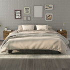 Nachtkastjes 2 st 40x35x47,5 cm gerookt eiken