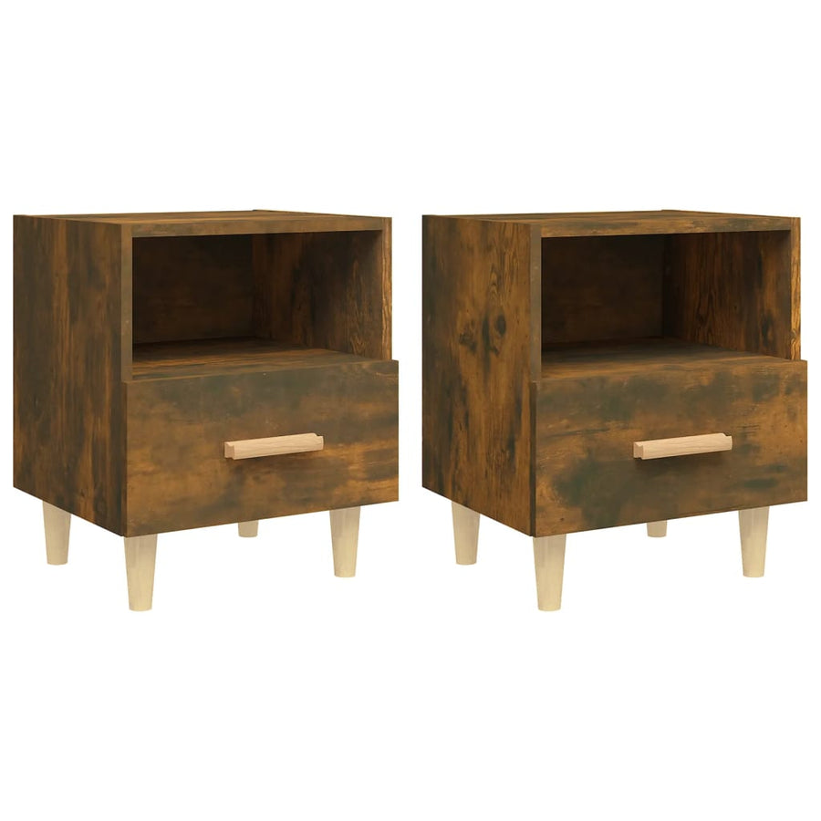 Nachtkastjes 2 St 40X35X47 Cm Gerookt Eikenkleurig