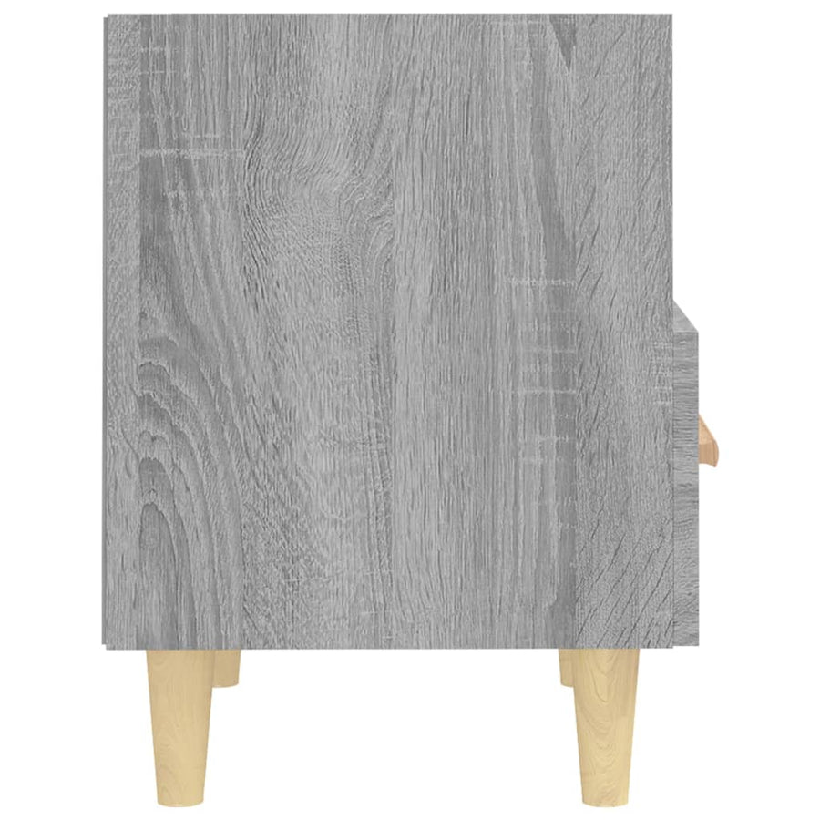 Nachtkastje 40X35X47 Cm Eikenkleurig 1 Grijs sonoma