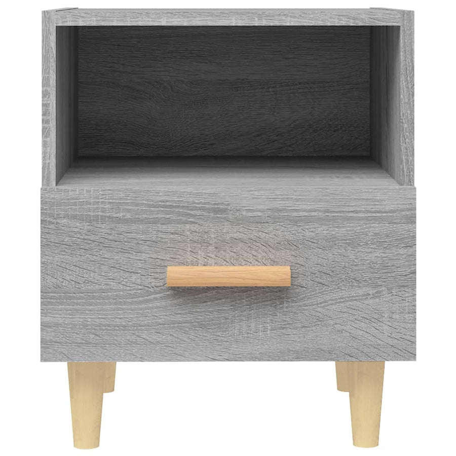 Nachtkastjes 40X35X47 Cm Eikenkleurig 2 Grijs sonoma