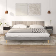 Nachtkastjes 2 st 40x35x47 cm grijs eiken