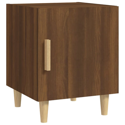 Nachtkastje bewerkt hout bruin eikenkleur