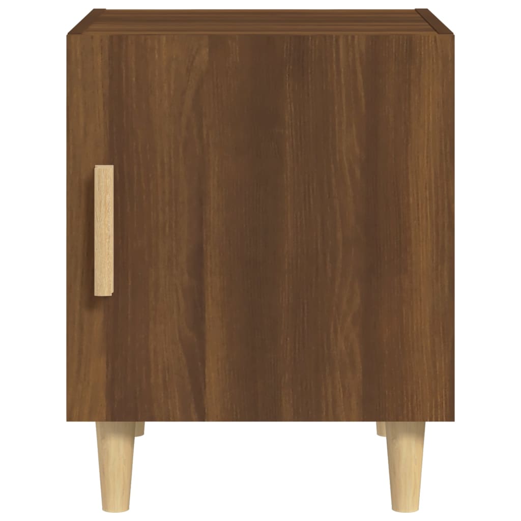 Nachtkastje bewerkt hout bruin eikenkleur