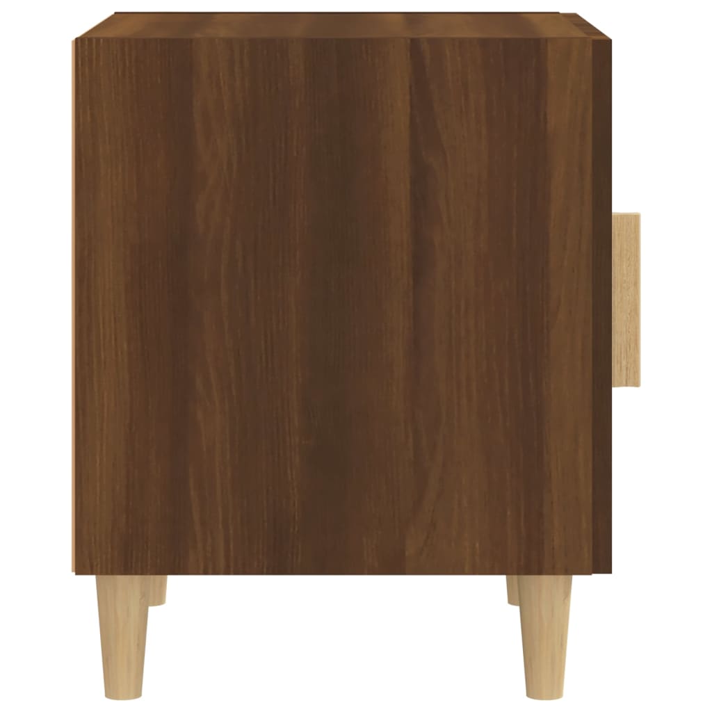 Nachtkastje bewerkt hout bruin eikenkleur