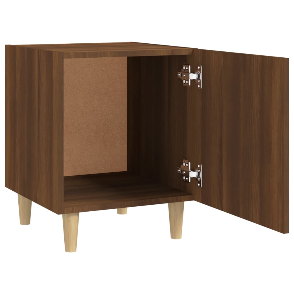 Nachtkastje bewerkt hout bruin eikenkleur