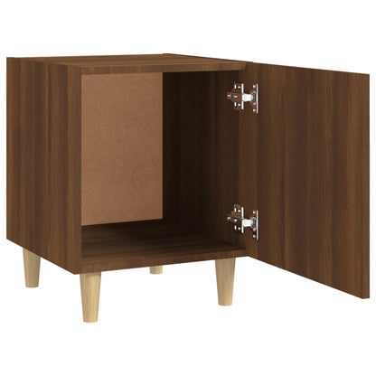 Nachtkastje bewerkt hout bruin eikenkleur