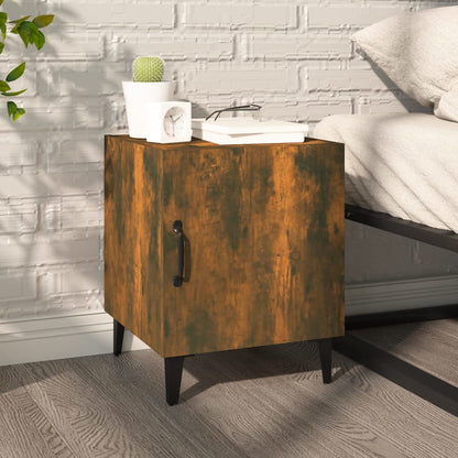 Nachtkastjes 2 St Bewerkt Hout Gerookt Eikenkleurig