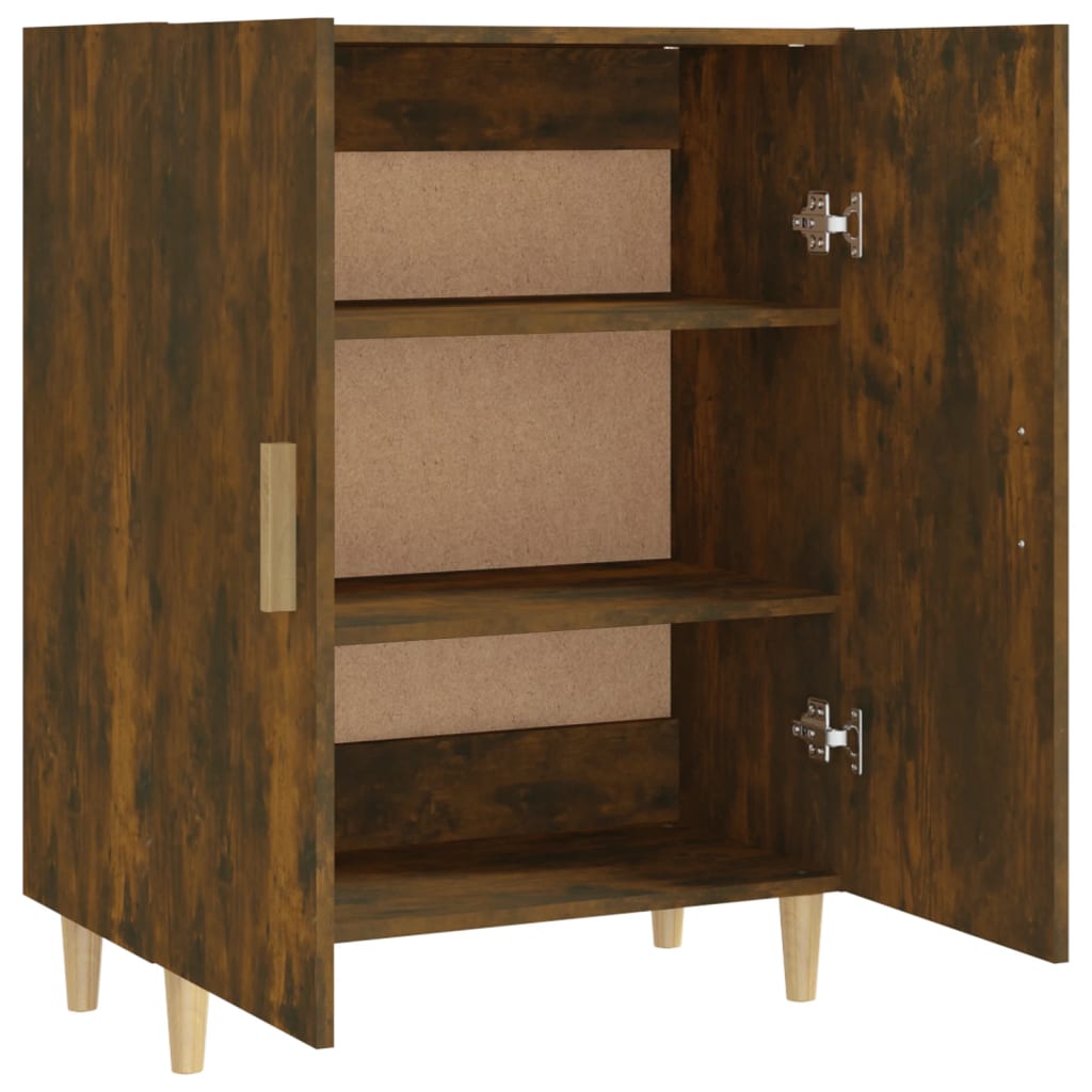 Dressoir 70X34X90 Cm Bewerkt Hout Kleurig Gerookt eiken