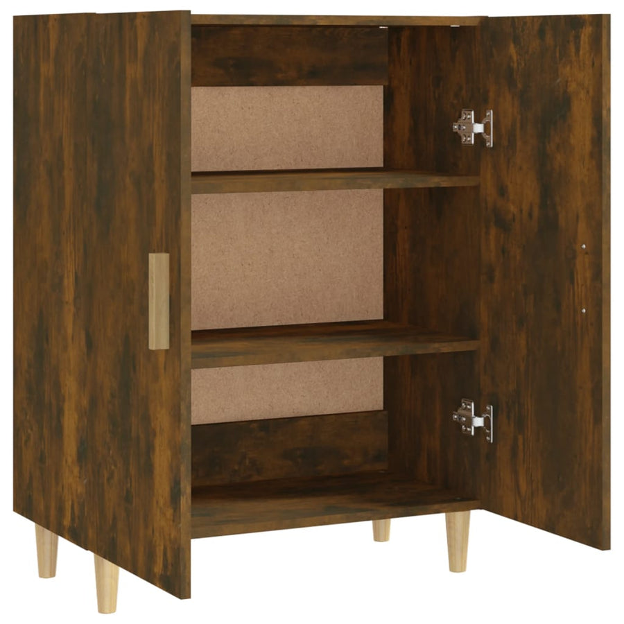 Dressoir 70X34X90 Cm Bewerkt Hout Kleurig Gerookt eiken