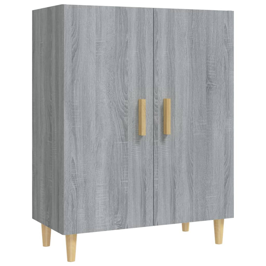 Dressoir 70X34X90 Cm Bewerkt Hout Eikenkleurig Grijs sonoma