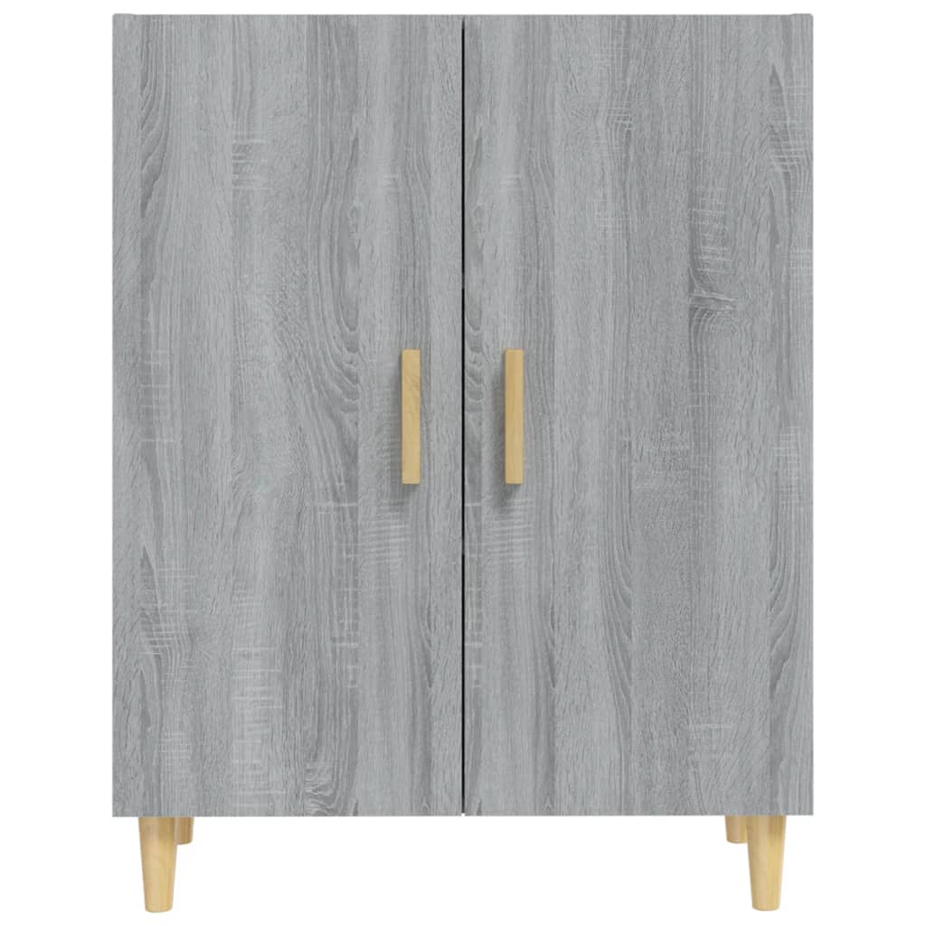 Dressoir 70X34X90 Cm Bewerkt Hout Eikenkleurig Grijs sonoma