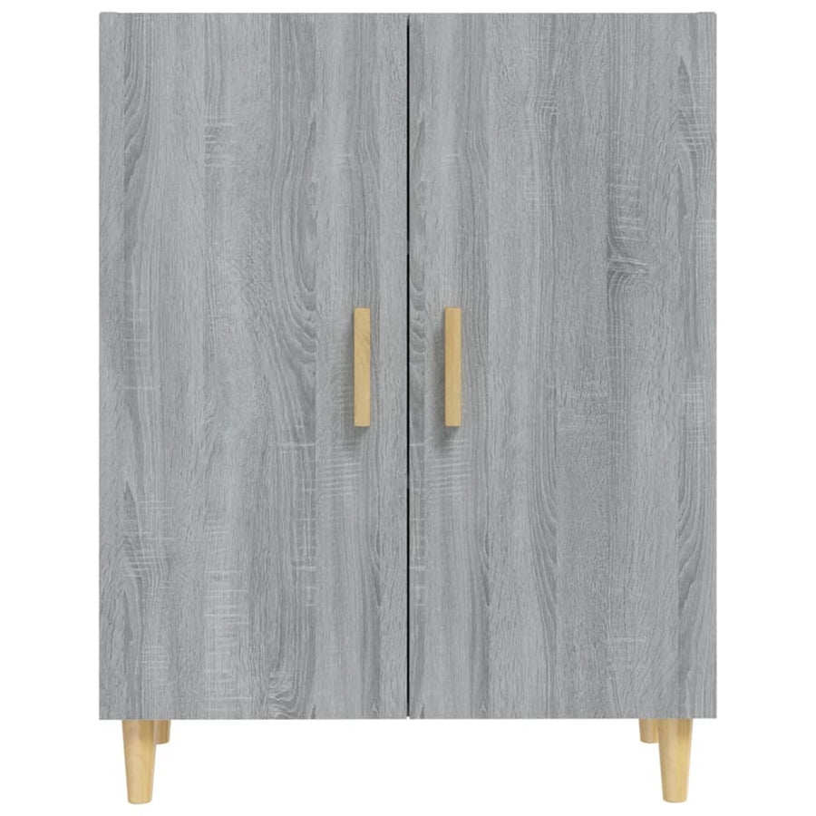 Dressoir 70X34X90 Cm Bewerkt Hout Eikenkleurig Grijs sonoma