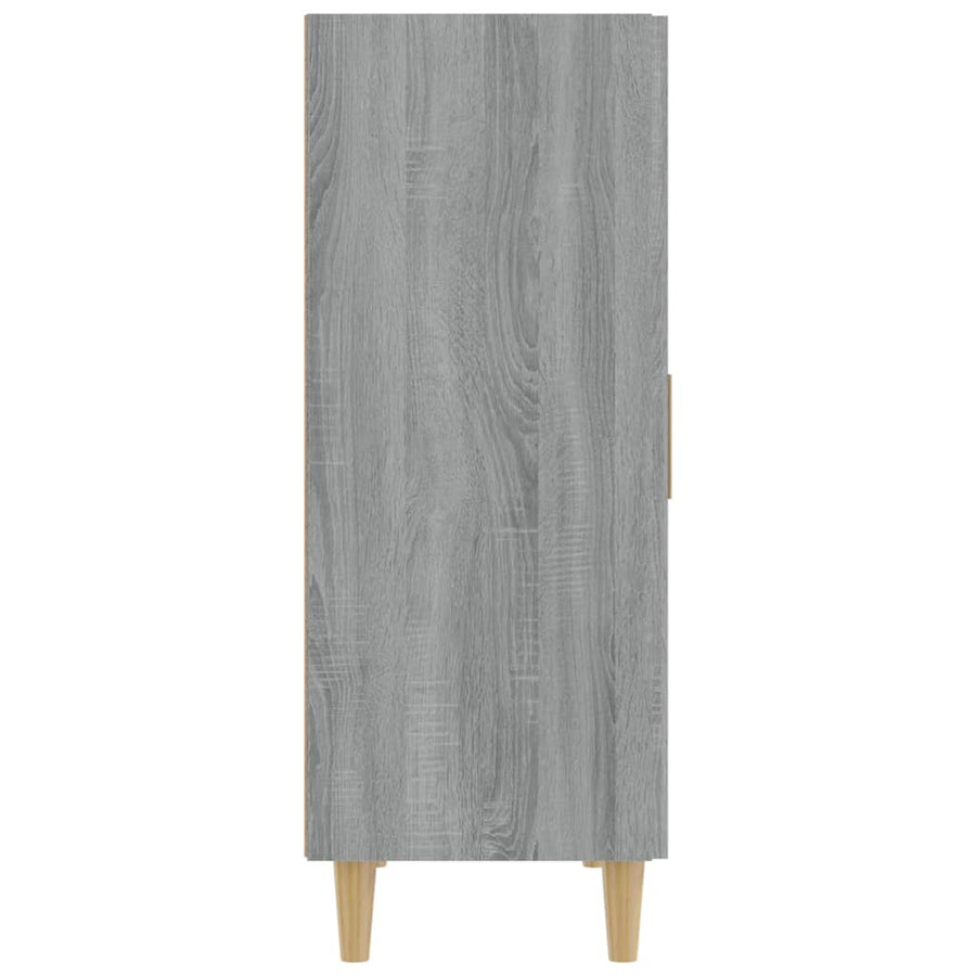 Dressoir 70X34X90 Cm Bewerkt Hout Eikenkleurig Grijs sonoma