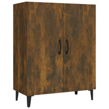 Dressoir 70X34X90 Cm Bewerkt Hout Gerookt Eikenkleurig