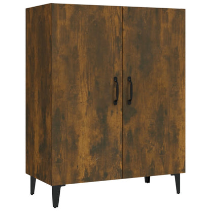 Dressoir 70X34X90 Cm Bewerkt Hout Gerookt Eikenkleurig
