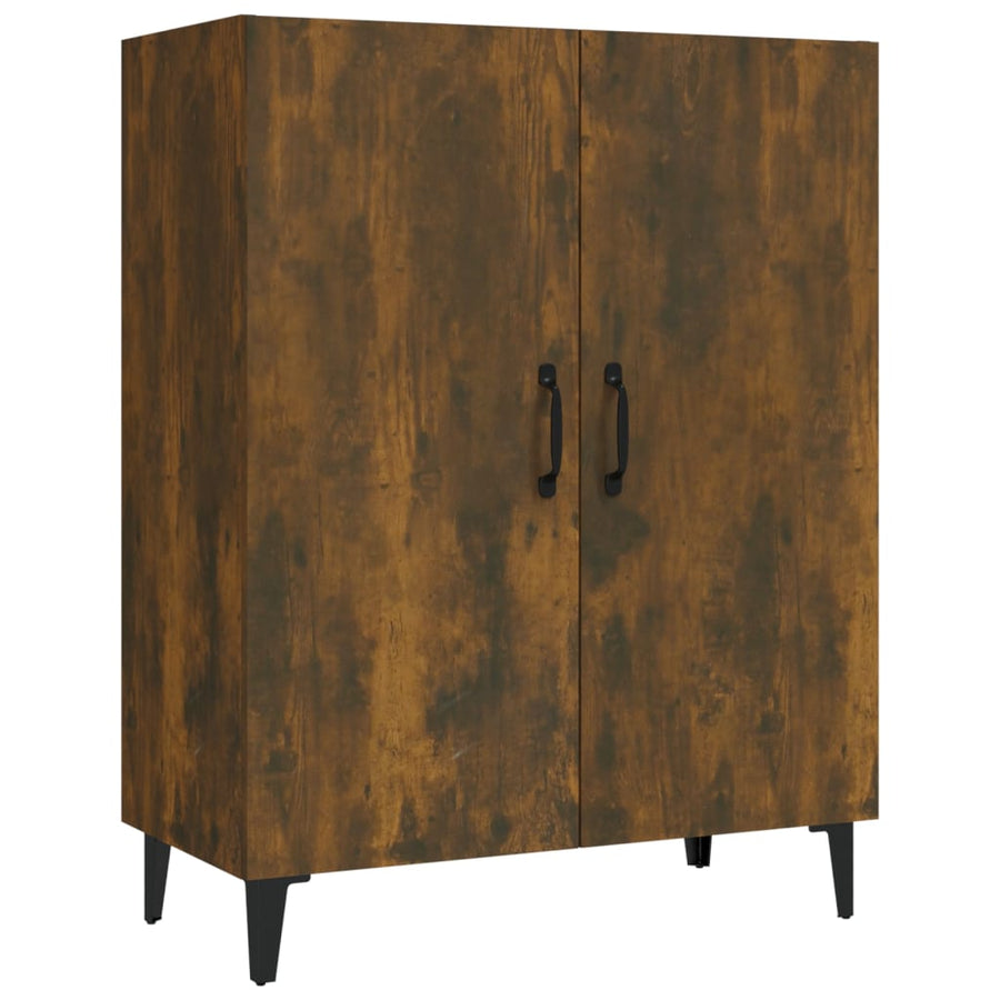 Dressoir 70X34X90 Cm Bewerkt Hout Gerookt Eikenkleurig