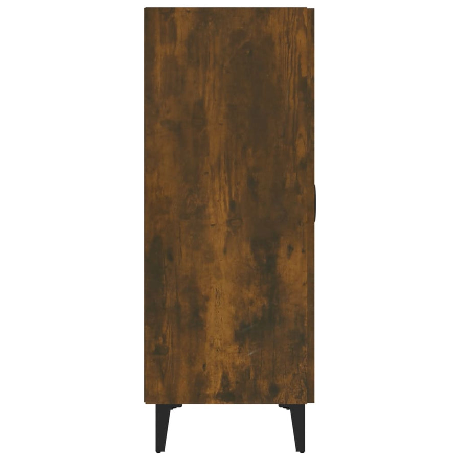 Dressoir 70X34X90 Cm Bewerkt Hout Gerookt Eikenkleurig