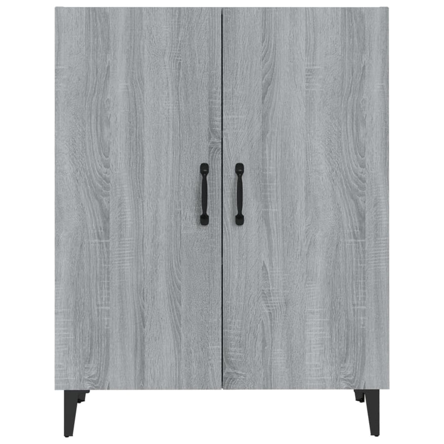 Dressoir 70X34X90 Cm Bewerkt Hout Grijs Sonoma Eikenkleurig