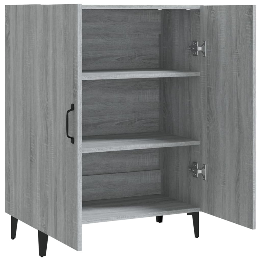 Dressoir 70X34X90 Cm Bewerkt Hout Grijs Sonoma Eikenkleurig